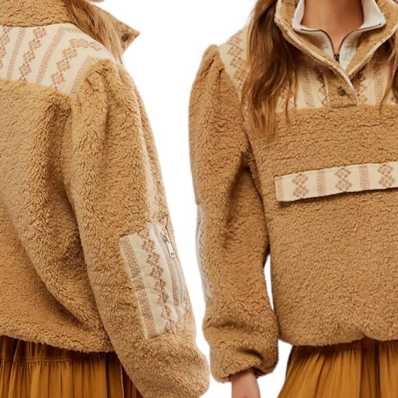 Driftwood x Free People Sherpa Medallion Jacket - Picture 1 of 11